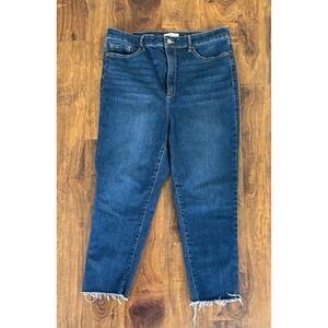Sofia Jeans Dark Rosa Curvy Plus Size 14 Skinny Dark Wash Raw Hem Spring Style